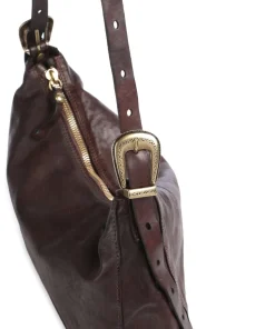 Beuteltasche genarbtes Rindsleder dunkelbraun