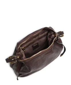 Beuteltasche genarbtes Rindsleder dunkelbraun