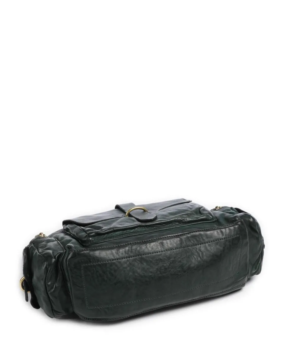 Beuteltasche genarbtes Rindsleder dunkelgrün