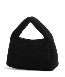 Beuteltasche Kunstfell schwarz