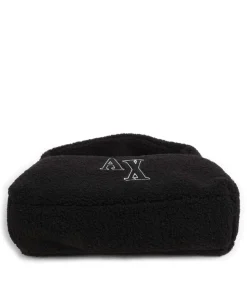 Beuteltasche Kunstfell schwarz