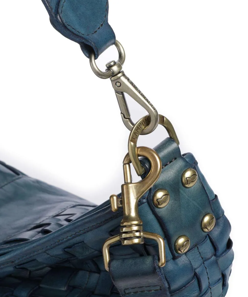 Beuteltasche Rindsleder petrol