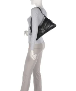 BGAL Schultertasche Lederimitat schwarz