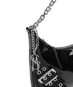 BGRAYA Schultertasche Lederimitat schwarz