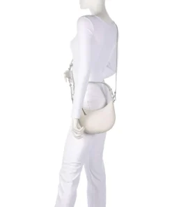 Bira Schultertasche genarbtes Rindsleder creme