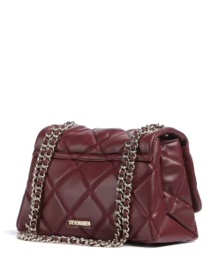 BJOLENE Schultertasche Lederimitat dunkelrot