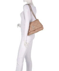 BJOLENE Schultertasche Lederimitat hellbraun