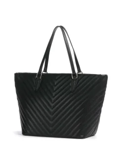 BJUDE Shopper Lederimitat schwarz