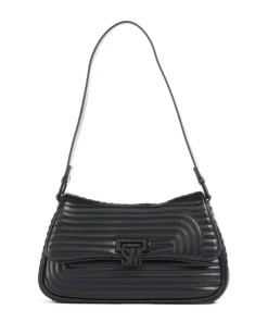 BKES Schultertasche Lederimitat schwarz