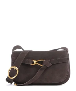 BKLARE Umhängetasche Wildleder dunkelbraun