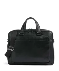 Black Square Aktentasche 15″ genarbtes Leder schwarz