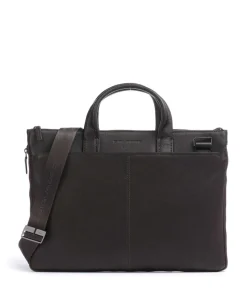 Black Square Aktentasche 15″ fein genarbtes Leder dunkelbraun