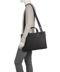 Black Square Aktentasche 15″ fein genarbtes Leder dunkelbraun