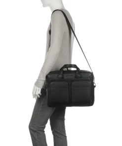 Black Square Aktentasche 15″ fein genarbtes Rindsleder schwarz