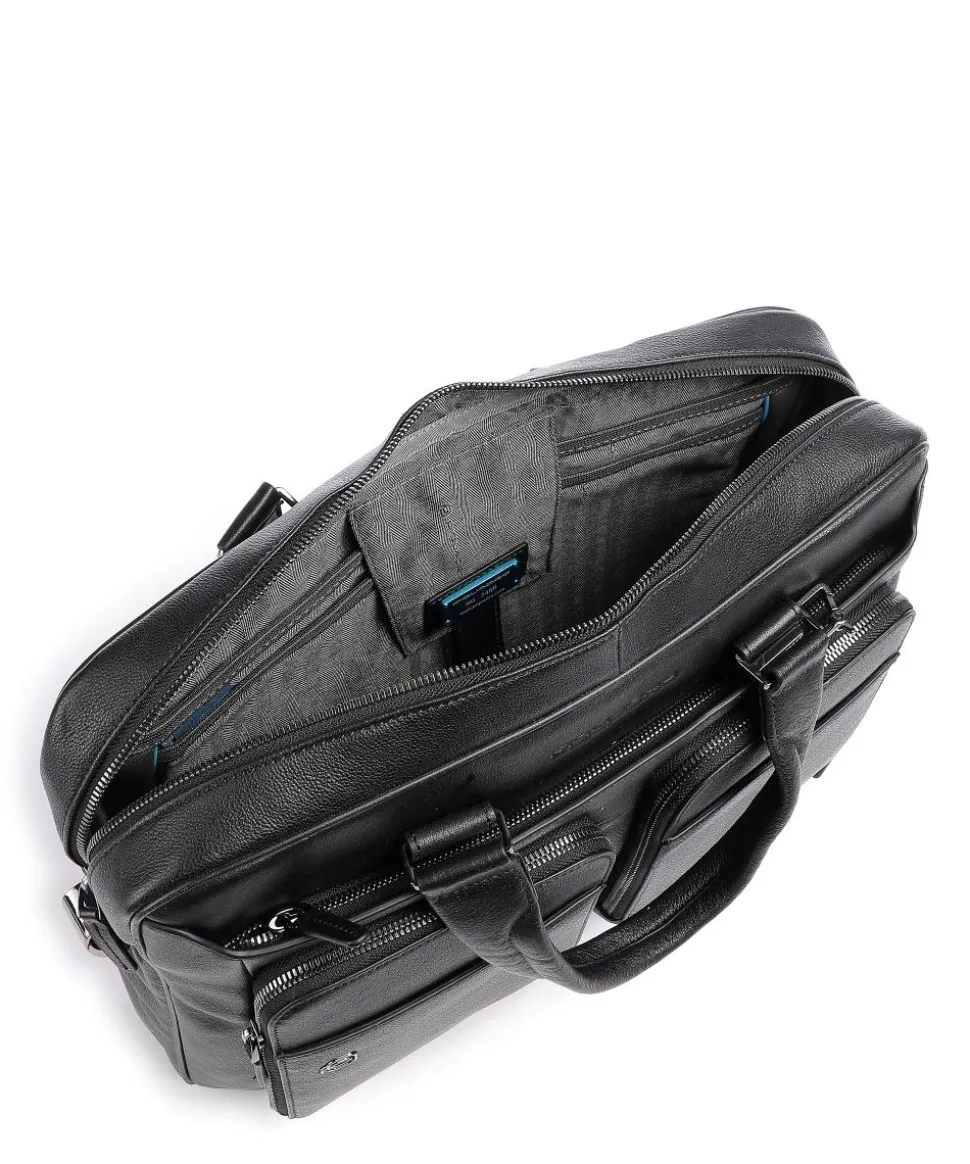 Black Square Aktentasche 15″ fein genarbtes Rindsleder schwarz