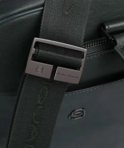 Black Square Aktentasche 15″ genarbtes Leder dunkelgrün