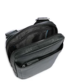 Black Square Umhängetasche genarbtes Rindsleder dunkelgrün