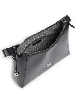 Black Tie Schultertasche glattes Rindsleder navy