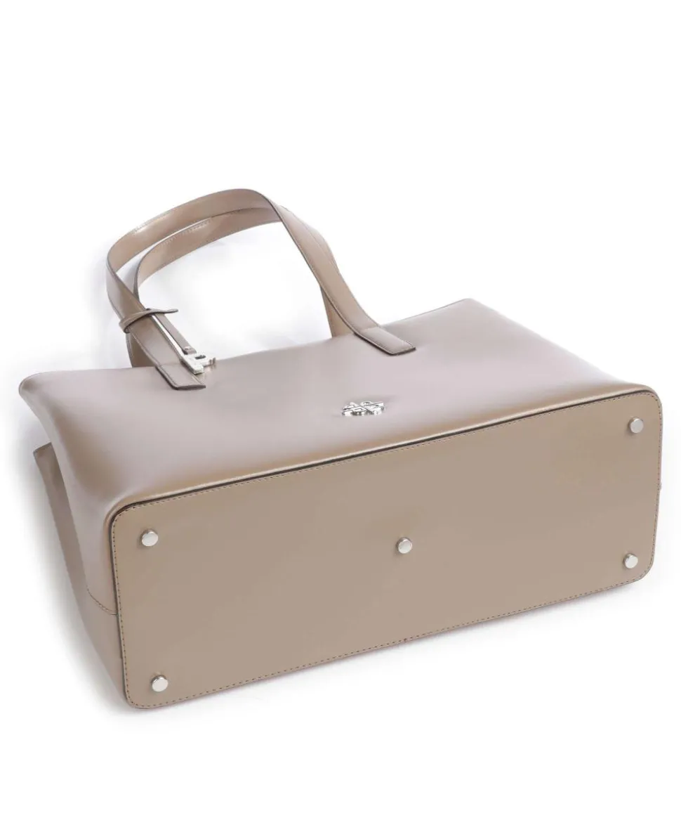 Black Tie Shopper glattes Rindsleder hellbraun