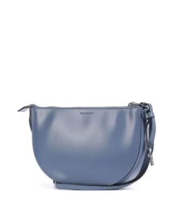 Black Tie Umhängetasche glattes Rindsleder blaugrau