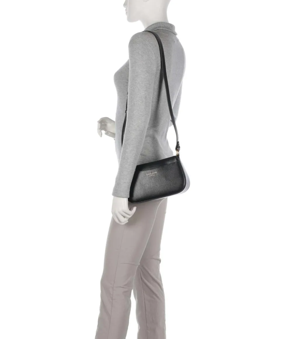 Bleecker Umhängetasche Saffiano-Rindsleder schwarz