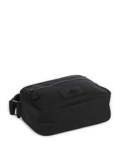 Block Umhängetasche recyceltes Polyester schwarz