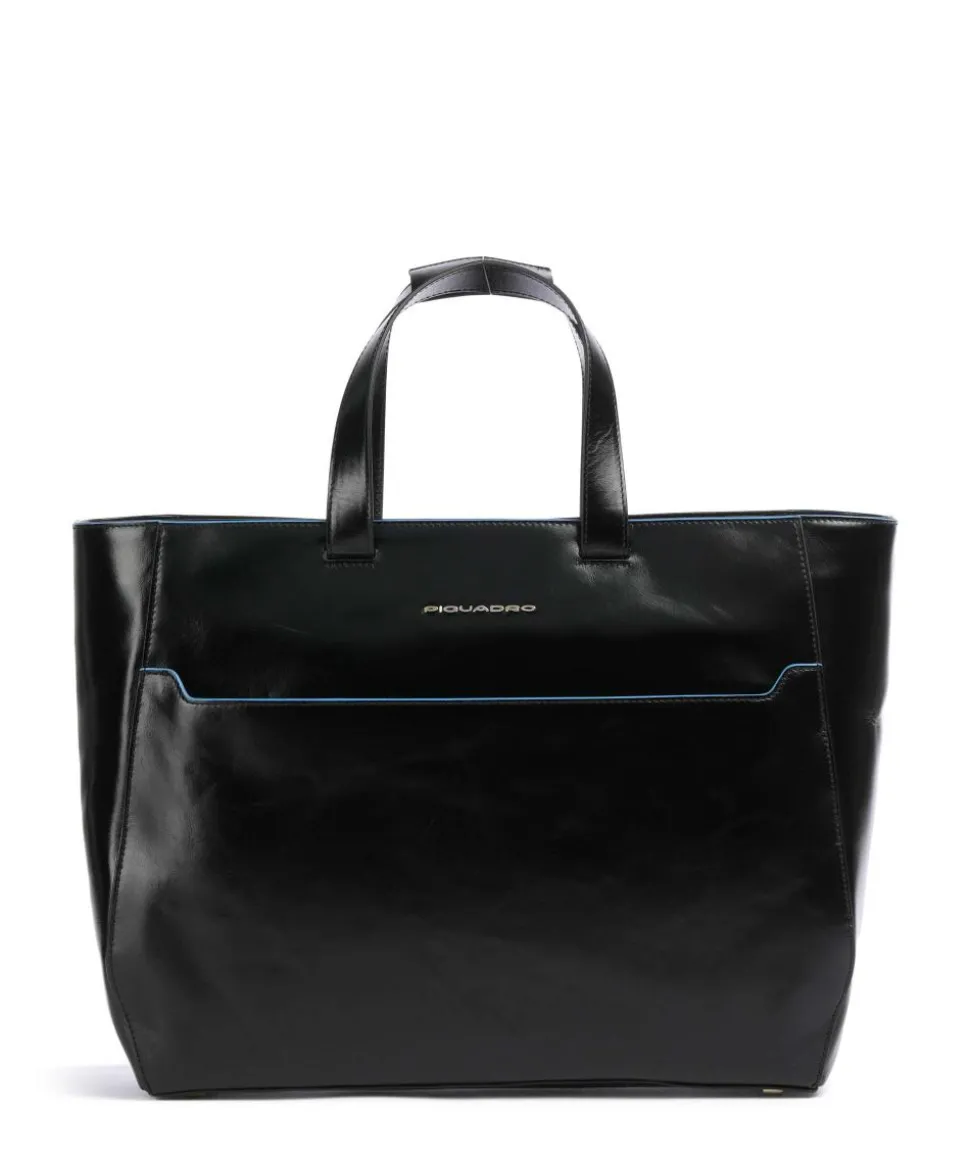 Blue Square Aktentasche 14″ fein genarbtes Rindsleder schwarz