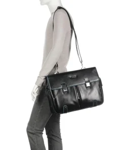 Blue Square Aktentasche 15″ Leder, genarbtes Leder schwarz