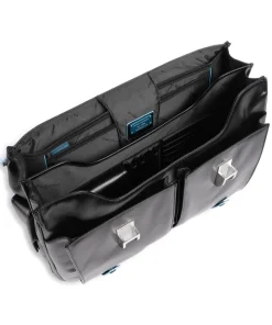 Blue Square Aktentasche 15″ Leder, genarbtes Leder schwarz