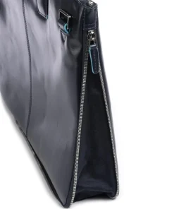 Blue Square Aktentasche 15″ glattes Leder dunkelblau