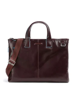 Blue Square Aktentasche 15″ glattes Leder mahagoni