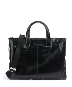 Blue Square Aktentasche 15″ glattes Leder schwarz