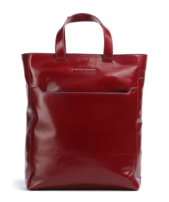 Blue Square Beuteltasche 13″ fein genarbtes Rindsleder rot