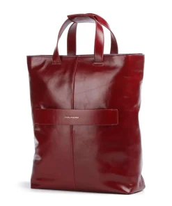 Blue Square Beuteltasche 13″ fein genarbtes Rindsleder rot