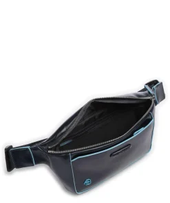 Blue Square Gürteltasche genarbtes Rindsleder dunkelblau