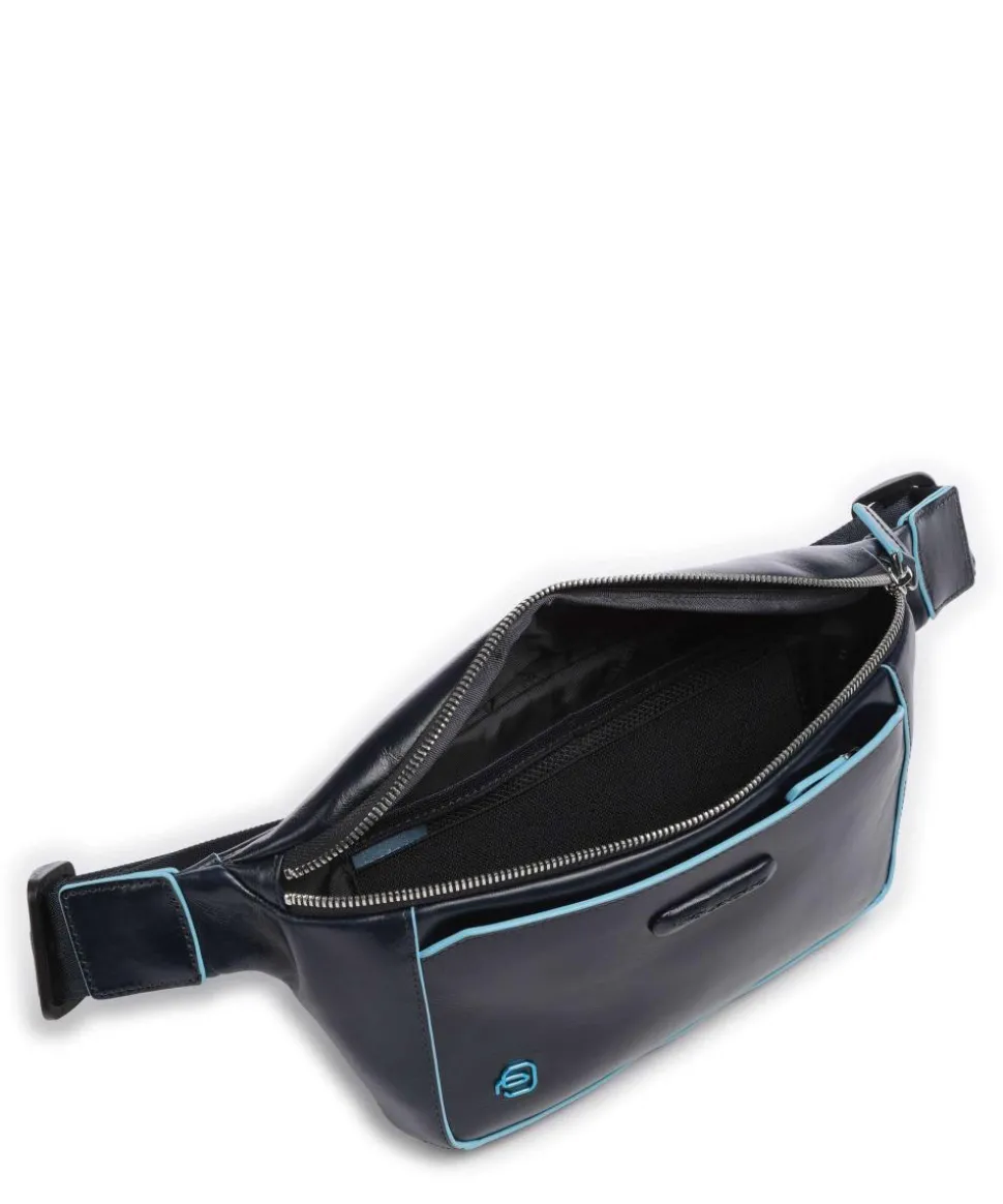 Blue Square Gürteltasche genarbtes Rindsleder dunkelblau