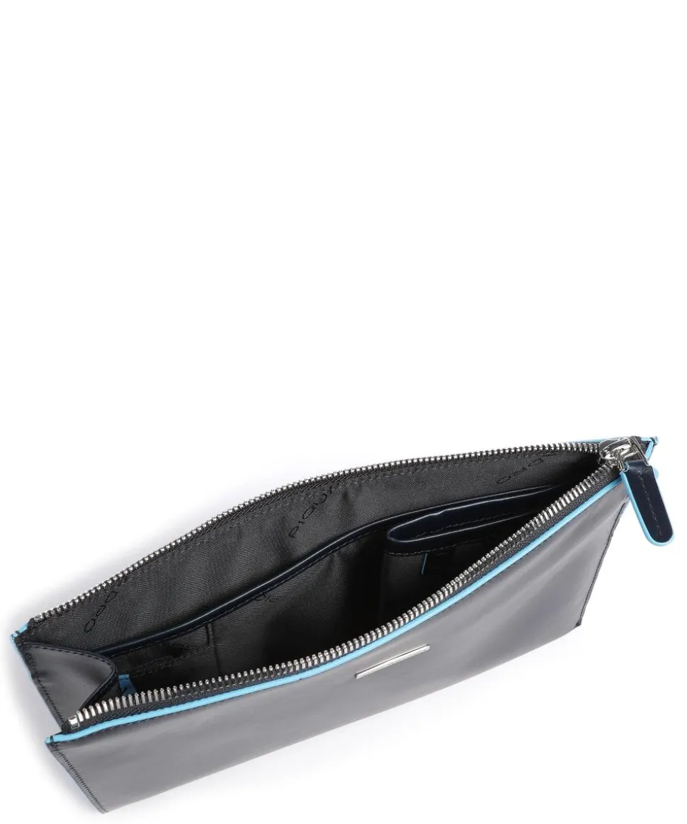 Blue Square Handgelenktasche fein genarbtes Leder navy