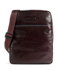 Blue Square Revamp Umhängetasche fein genarbtes Rindsleder mahagoni