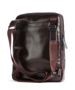 Blue Square Revamp Umhängetasche fein genarbtes Rindsleder mahagoni