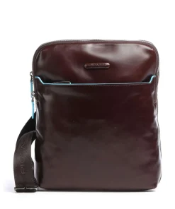 Blue Square Umhängetasche Leder mahagoni