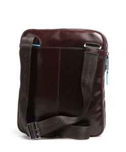 Blue Square Umhängetasche Leder mahagoni