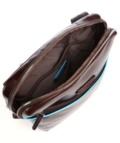 Blue Square Umhängetasche Leder mahagoni
