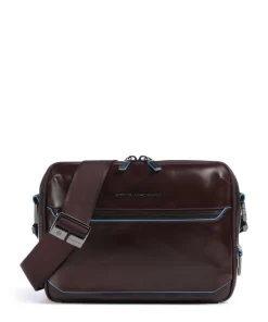 Blue Square Umhängetasche fein genarbtes Rindsleder dunkelbraun