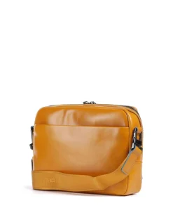 Blue Square Umhängetasche fein genarbtes Rindsleder senfgelb