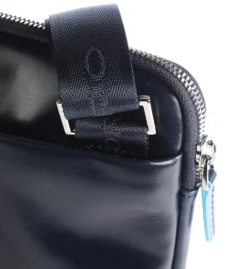 Blue Square Umhängetasche Leder blau