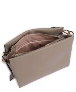 Boheme Grana Double Handtasche genarbtes Leder taupe