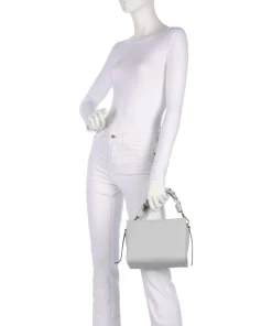 Boheme Grana Double Handtasche genarbtes Leder hellblau