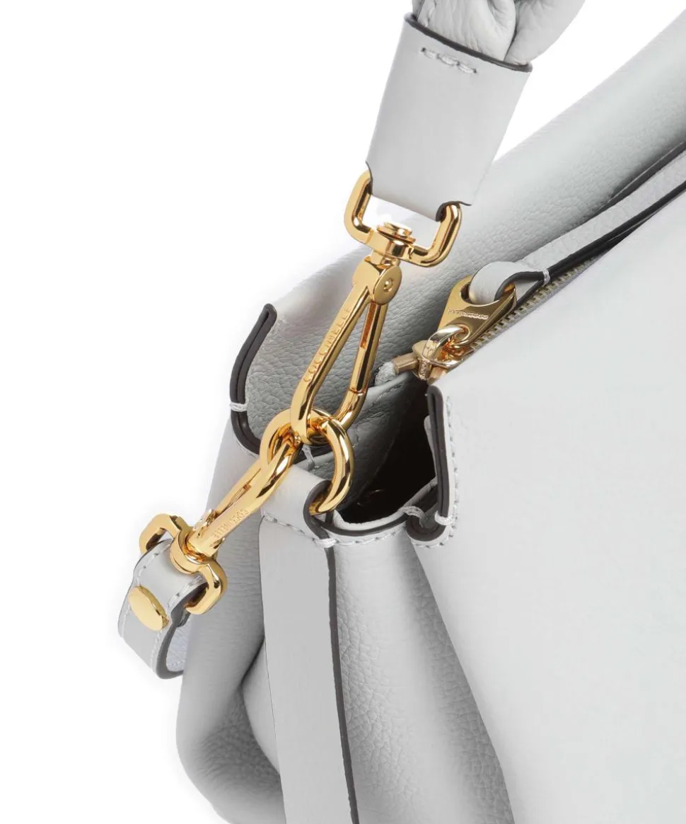 Boheme Grana Double Handtasche genarbtes Leder hellblau