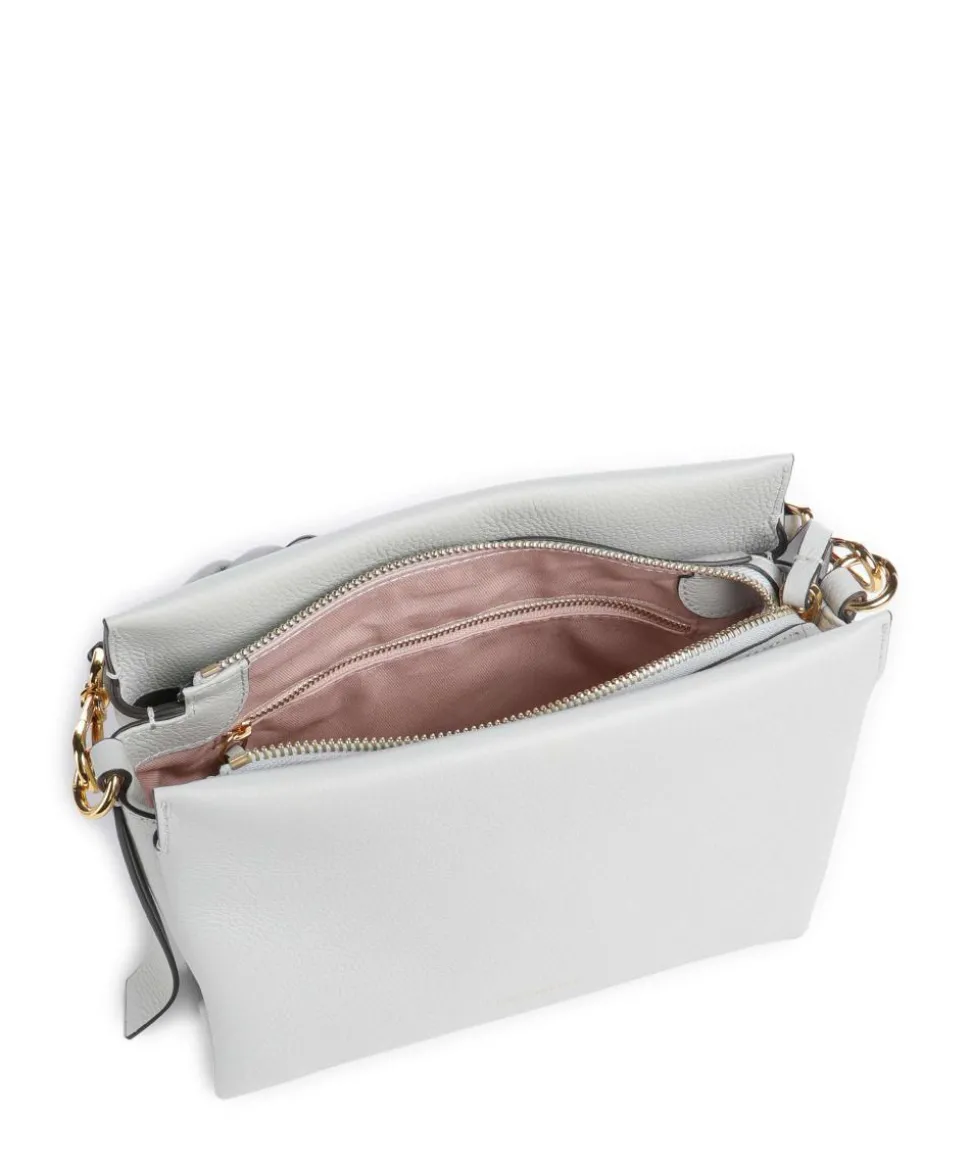 Boheme Grana Double Handtasche genarbtes Leder hellblau