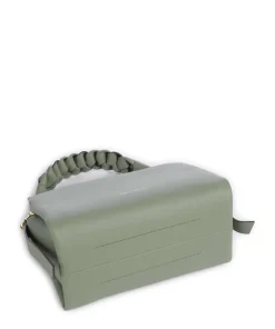 Boheme Grana Double Handtasche genarbtes Leder graugrün